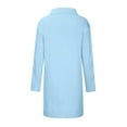 thumbnail image 3 of Cardigan for Women Zpanxa Hood Cardigan for Women, Plus Size Winter Warm Sweater Outwear, Single Breasted Long Sleeves Coat with Pocket Light Blue M, 3 of 4