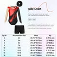 thumbnail image 5 of Kaerm Justaucorps de Gymnastique pour Filles à Manches Longues, Combinaison de Tumbling avec Short, Ensemble avec Bande pour Cheveux Turquoise&Noir 16, 5 of 5
