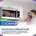 thumbnail image 3 of NATEFEMIN 2 Pack Microwave Oven Grease Filter for GE LG Kenmore Frigidaire 100% Tested Easy to Use WB06X10309, 3 of 9