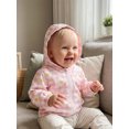 thumbnail image 6 of RUINIXCW Toddler Baby Girl Fall Jacket with Pockets Casual Strawberry Bow Floral Print Zip Up Hooded Long Sleeve Coat, 6 of 8