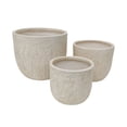 thumbnail image 5 of Olurrisa Large Outdoor Indoor Planter, 15.9"+12"+10" Dia Round Magnesium Oxide Planter Set of 3, Flower Pots with Drainage Holes, Modern Design Planter for Home Garden Patio, 5 of 7