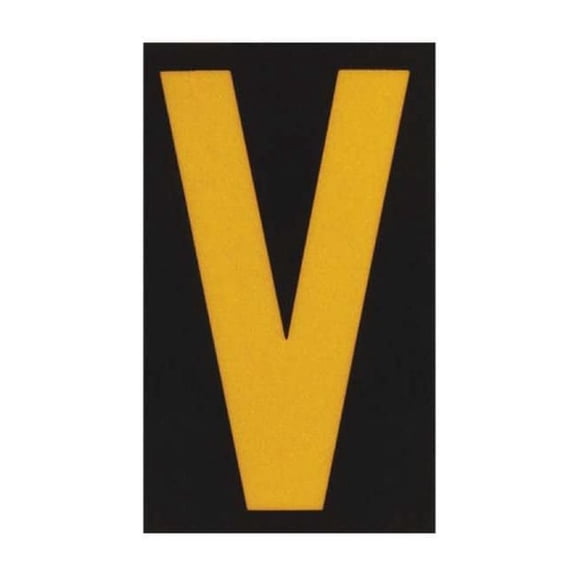 Brady Reflective Numbers And Letters,V,PK25 5000-V
