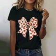thumbnail image 5 of Timegard Womens Tops Valentines Day Print Short Sleeve Crewneck Tee Shirts Casual Loose Comfy Tops, 5 of 6