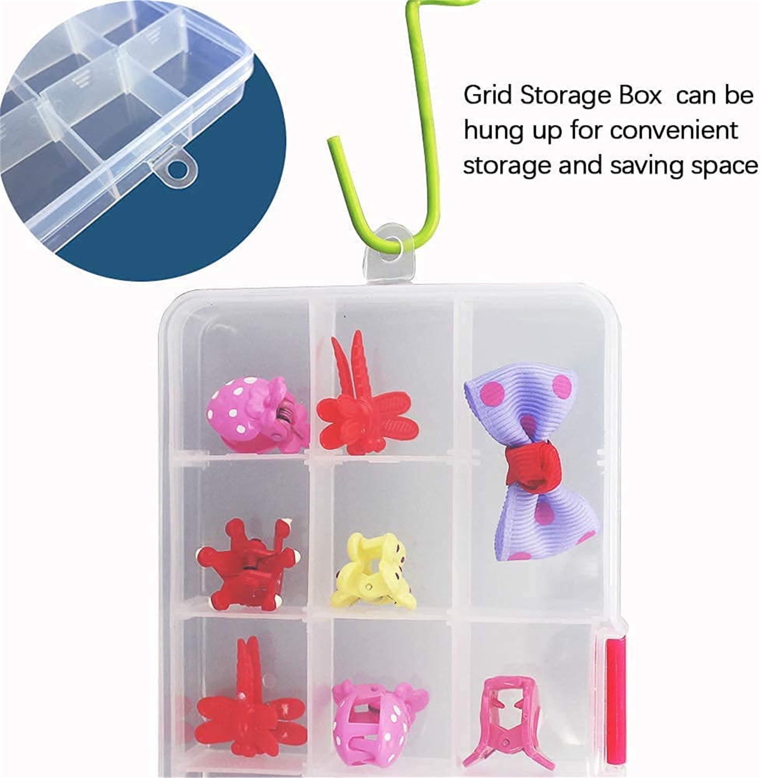 Kamay's Adjustable XL15 Compartment Slot Plastic Craft Storage Box Thick  Hard Plastic Hobby Craft Storage Box Case With Snap Lock Ideal For Small