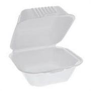 Pactiv Foam Hinged Lid Containers, Sandwich, 5.75 x 5.75 x 3.25, White, 504/Carton (YHLW06000000)