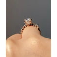 thumbnail image 2 of 2.10 CT Oval Cut Moissanite Diamond Engagement Ring 18K Gold Ring Vintage Ring Beautiful Wedding Gift Ring Unique Hidden Halo Ring, 2 of 5