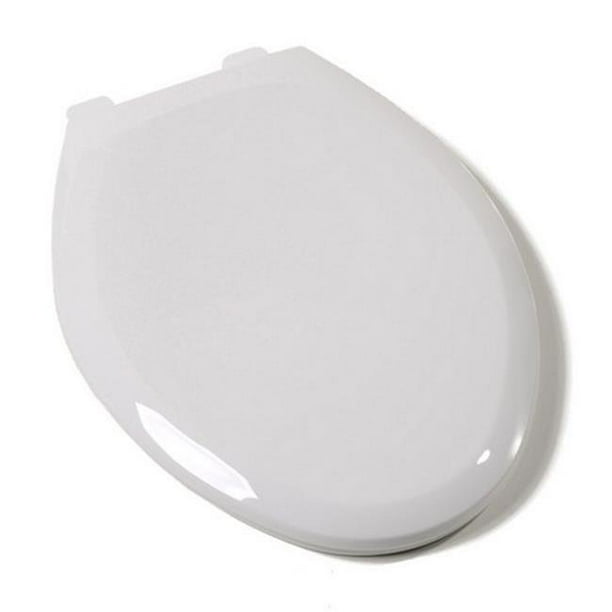 Slow Close Premium Plastic Elongated Toilet Seat Cotton White