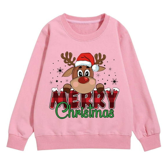 EnJoCho Merry Christmas Sweatshirt for Boys Holiday Graphic Pullover Hoodie Casual Xmas Shirt Kids Winter Clothes Cozy Fleec𝖾 Top 𝖧oliday 𝖦ift 3-10 Years