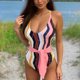 thumbnail image 4 of Gibobby Batas de baño mujeres spa Bikini de una pieza a la moda, traje de baño estampado, conjunto de ropa de playa, traje de baño Sexy para mujer, conju(Rosa,G), 4 of 5