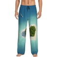 thumbnail image 2 of Lsque Paradise Island Print Men's Pajama Pants, Lounge Pant - Comfortable Home Wear,Elastic Waistband, Stylish Design-Small, 2 of 9