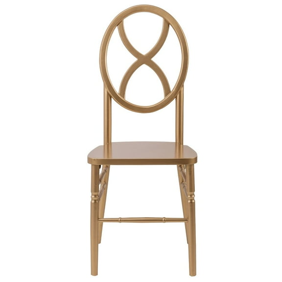 CSP Commerical Seating Products Sandglass Gold Wood Chairs