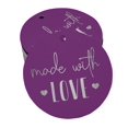 thumbnail image 1 of Inkdotpot 50 Pack Real Silver Foil Paper Tag Made With Love Text Favor Hang Tag, 1 of 6