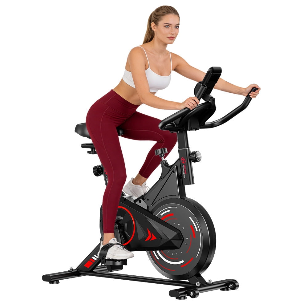 Stationary Exercise Bike, Cycling Bike for Home 265 Lbs Weight Capacity, Comfortable Seat Cushion and LCD Monitor