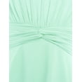 thumbnail image 5 of Kaerm Girls Chiffon Knotted Sleeveless Princess Wedding Junior Bridesmaid Pageant Birthday Dress Mint Green 10, 5 of 6