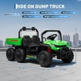 thumbnail image 2 of CazToi 24V 4WD Kids Dump Truck Remote Control All Terrain 2 Seater Ride On Car, 2 of 8
