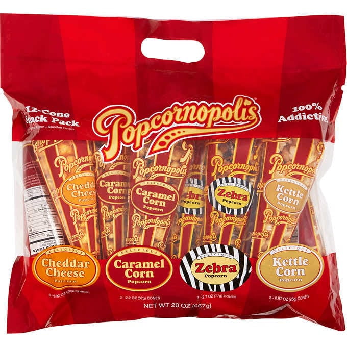Popcornopolis Mini Cones, Variety, 12 ct