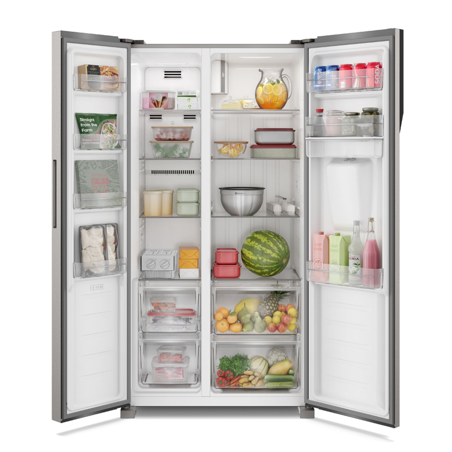 Frigidaire Side-by-Side Double Door Refrigerator, Gray