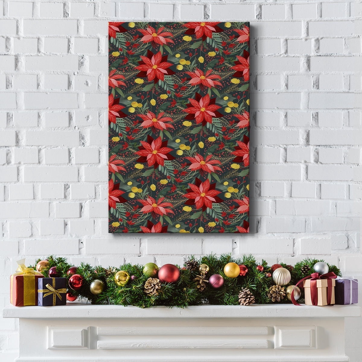 Bright Christmas Night Collection E- Gallery Wrapped Canvas