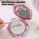 thumbnail image 4 of Espejo de maquillaje plegable portátil de doble cara con diseño de rosa 3D para mujer y niña, espejo de tocador de bolsillo vintage de mano, mini espejo de viaje, 4 of 7