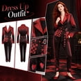 thumbnail image 2 of Descendant5 Series Halloween Costume,Red Princess Dress Up Outfits,Halloween Cosplay Party Dress for Women,Size XL, 2 of 9