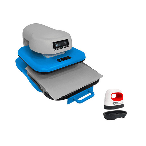 Kit Combo 2 en 1 Plancha Automática 38x38 Ev Technologies de Sublimación DTF