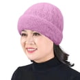 thumbnail image 5 of Only Moment Women Winter Warm Knit Hat Pink knit Reversible Winter Hats Unisex Cuffed Skull Knit Hat Cap One Size, 5 of 5