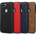 thumbnail image 6 of Classy Design Luxury Leather Phone Case for iPhone 7 Plus & iPhone 8 Plus Non-Slip Grip Full Body Ultra Slim Protective Case 5.5 Inch (Red), 6 of 11