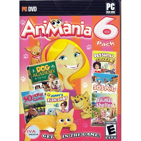 ANIMANIA 6 PC Game Pack (Dog Academy + Pet Show Craze + 50 Horse Games + Happy Tails + Jenny's Fish Shop + 505 (Best Simulation Games Pc)