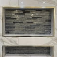 thumbnail image 3 of The Tile Life Cosmos Brick 4" x 4" Silver Glass Mosaic Tile Sample, 1 Piece, 3 of 3