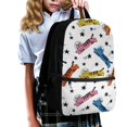 thumbnail image 3 of Uourmeti Multiple Pockets 17 Inch Backpack for Travel School, Personalized Smooth Zipper Durable School Backpack, Cat and Star Pattern, 3 of 6