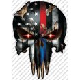 thumbnail image 1 of 9" American Punisher Skull Vinyl Sticker, 1 of 1