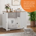 thumbnail image 2 of Gaderth Dog-Proof Large Cat Litter Box Enclosure with Scratch Pad,  Multi-Functional Indoor Cat House, Large Automatic Litter Box Furniture for Placing Self-Cleaning Litter Box, 2 of 6