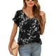 thumbnail image 1 of Blusa elegante tipo túnica con cuello en V para mujer, top de gasa, 1 of 6