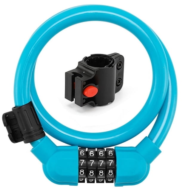 MesaSe Bike Code Lock Small Security Bike Lock for Mountain Bike Bicycles Lock Cable 4 Digit Resettable Combination Cable Lock