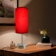thumbnail image 5 of Lampara De Mesa, Luz Ideal, Murano Satín, Pantalla De Tela Rojo, 5 of 6