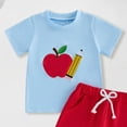 thumbnail image 3 of Ymyiu Toddler Boy Summer Clothes Baby Boy Summer Clothes Toddler Boy Outfits Short Sleeve T-Shirt Shorts Clothing Set 3T 4T (Blue,3-4 Years), 3 of 4