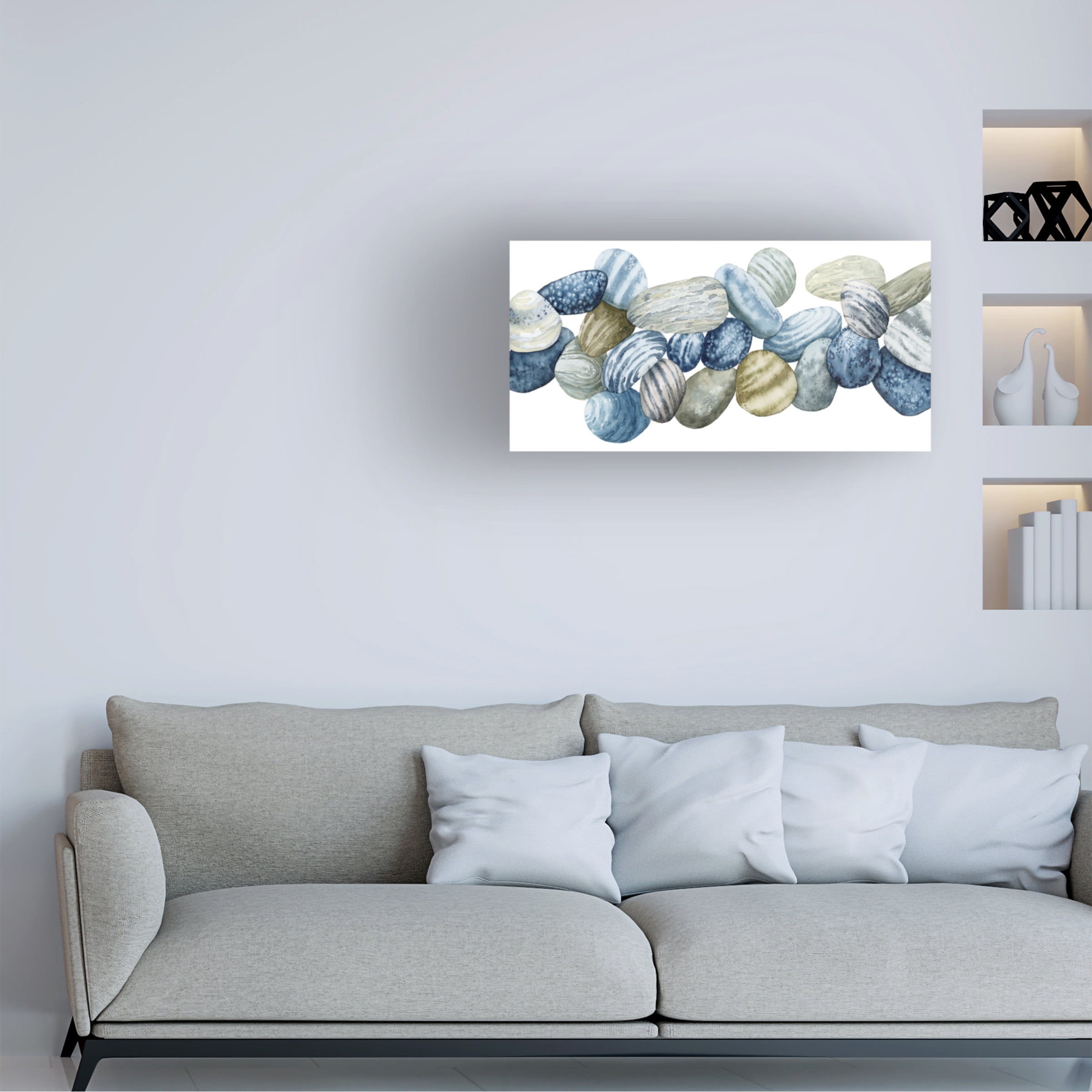Grace Popp 'Found Pebbles III' Canvas Art
