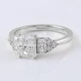 thumbnail image 3 of solitaire jewels 2.5CT Radiant Moissanite 9 Stone Engagement Ring For Women, 18K White Gold, 3 of 7