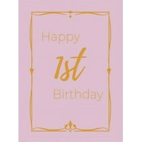 Happy 1st Birthday Guest Book (Hardcover): First birthday Guest book, party and birthday celebrations decor, memory book, (Hardcover)