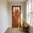 thumbnail image 6 of Artificial Fall Wreaths for Front Door,Autumn Wreath with Pumpkin and Maple Leaves Thanksgiving Artificial Flowers Wreath，Fall Decorations for Home Front Porch Yard Window Farmhouse Decor, 6 of 7