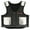 Black with Metallic Silver, variant on Kids Junior Youth Bull Riding Pro Rodeo Leather Protective Vest