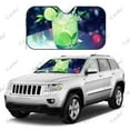 Cocktails and Beach Car Windshield Cover Sun Shade Universal Folding