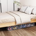thumbnail image 7 of 18 Pack Clear Shoe Boxes Stackable, Shoe Storage Boxes for Closet, Sturdy Shoe Box Storage Containers with Clear Door, Breathable Mesh Shoe Box Set, Sneaker Storage, Easy to Assemble, Black, 7 of 7