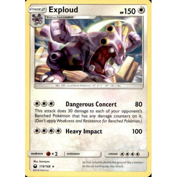 Pokemon Celestial Storm Rare Exploud #119