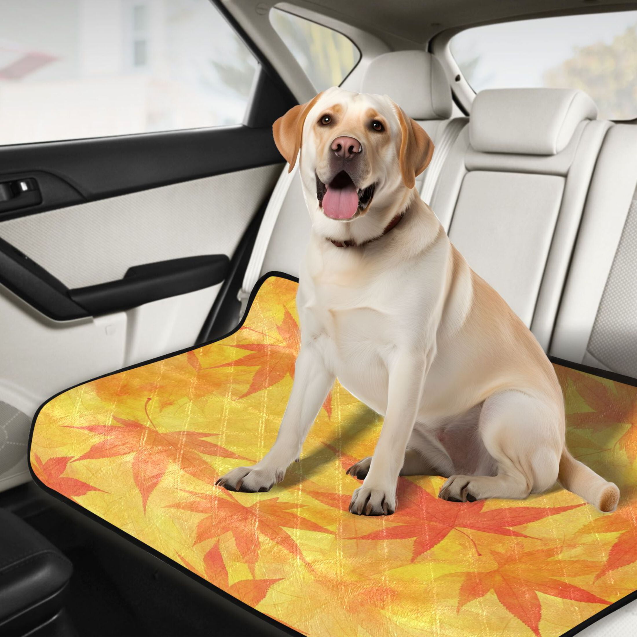 Qxltty Autumn Leaves Cat litter Pads Pet Set of 3 Diaper Mats Center Anti-leakage Layer Absorbent Soft and Comfortable