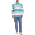 thumbnail image 2 of INSPIRE CHIC Men's Striped Button Down Shirt Long Sleeve Cotton Regular Fit Casual Top M Light Blue, 2 of 6