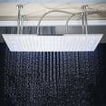 thumbnail image 2 of Luxury Chrome LED Large Rainfall Square 16"x32" Shower Head Stainless Steel Top Sprayer, 2 of 11