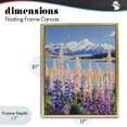 thumbnail image 4 of Stupell Industries Modern Mountains & Wildflowers by Lake Gold Floating Frame Canvas Art, 17 x 21, by The Prints Vibe, 4 of 8