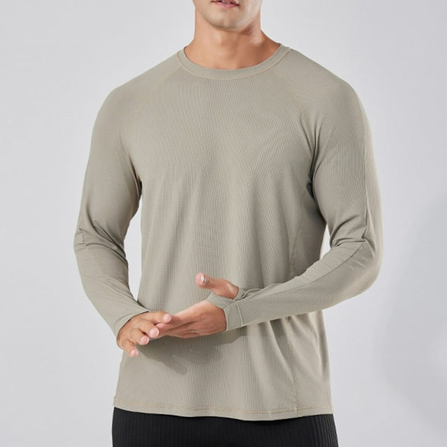 pstuiky camisas de manga larga para hombre, Camisa de verano para hombre, ligera, transpirable y de color sólido, de manga larga. tops de invierno para hombre m