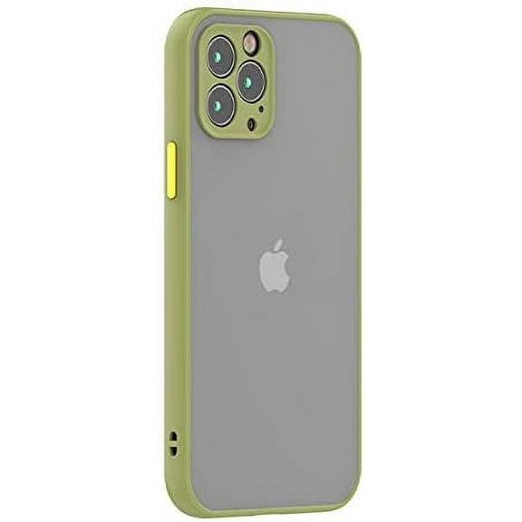 Case for iPhone 12 Pro Max Thin Shockproof Phone Case PC Back TPU Bumper [Protect from Fingerprint/Shock/Scratch/Slip] Translucent Matte Phone Cover for iPhone 12 Pro Max-Green